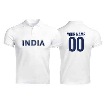 Customise white Cricket Half Sleeve Jersey
