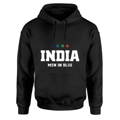 India Men In Blue Hoodie