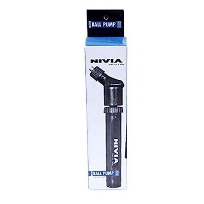 Nivia Double Action Ball Pump, with Needle Air Pump for, Sports Football, Volleyball, Basketball, Rugby, Soccer Ball, Other Inflatable Balls, Stainless Steel Pin Air Pump (Black)